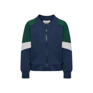 Hummel Mini loose block zip jacket dress blues