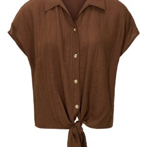 Dreamstar Bluse dame Wrapy Brun